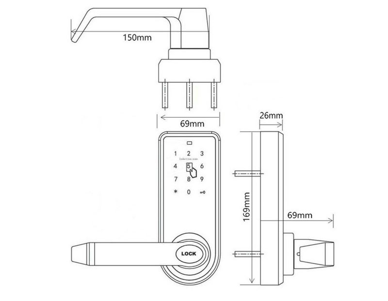 L S Gagang Pintu  Elektrik Touchsreen Digital Lock Smart 